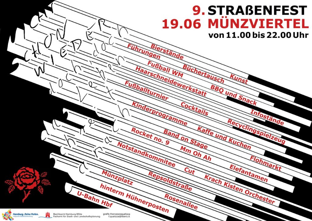 Plakat 9. Straßenfest (Grafik: Francesco Qualizza)